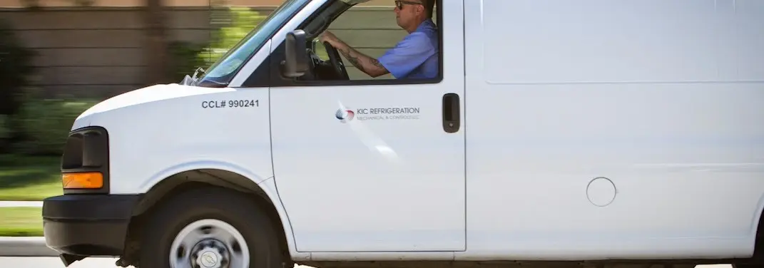 KIC Refrigeration service vehicle serving Mack area